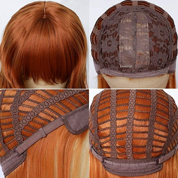 Ginger Orange Color Loose Wave Hair Replacement - Picture 3 of 4